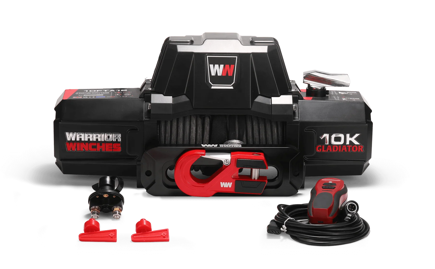 Gladiator V2 F-Type 10,000lb 12v Electric Winch - Synthetic Rope - Image 4
