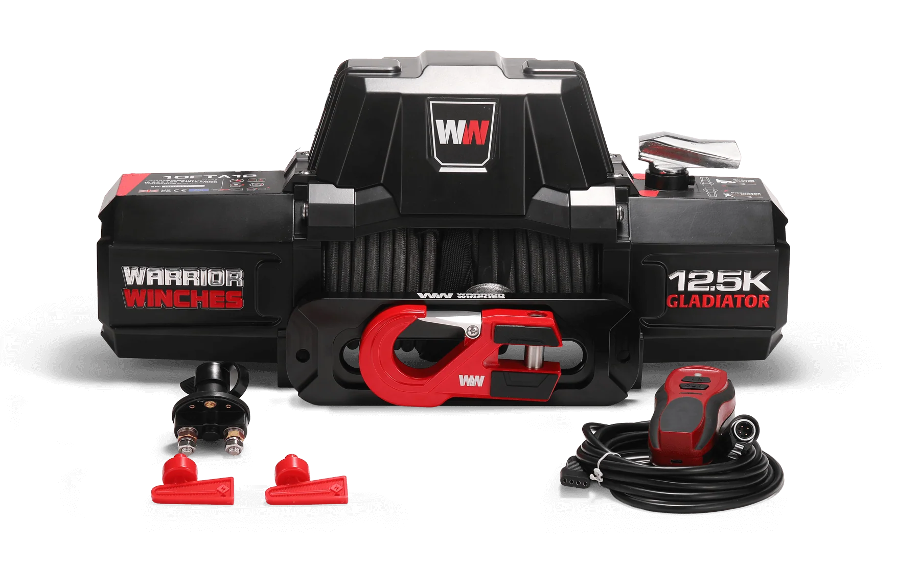 Gladiator V2 F-Type 12,500lb 12v Electric Winch - Synthetic Rope - Image 4
