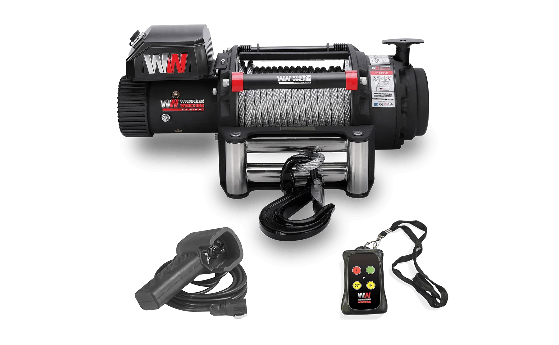 T1000 18000lb Electric Winch - 12v Steel Rope - Image 4