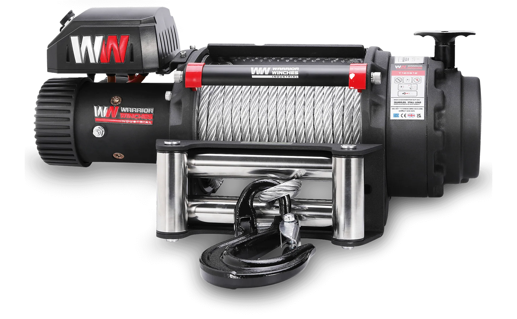T1000 18000lb Electric Winch - 12v Steel Rope - Image 5