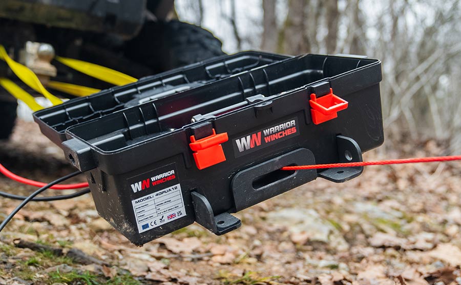 Trojan 4,000lb 12v Portable Utility Winch - Synthetic Rope - Image 9